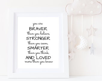 Winnie Puuh Zitat Print, Kinderzimmer Dekor (Digitaler Download)