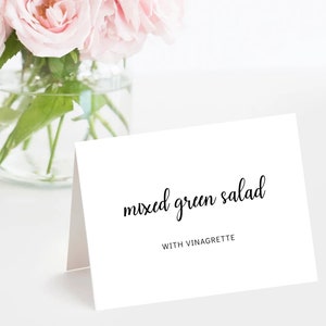 Script Text Buffet Editable Script Buffet Card Template, Calligraphy Wedding Buffet Label ...