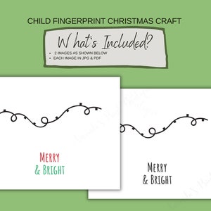 Christmas Fingerprint Art / Christmas Lights Art Printable/ - Etsy