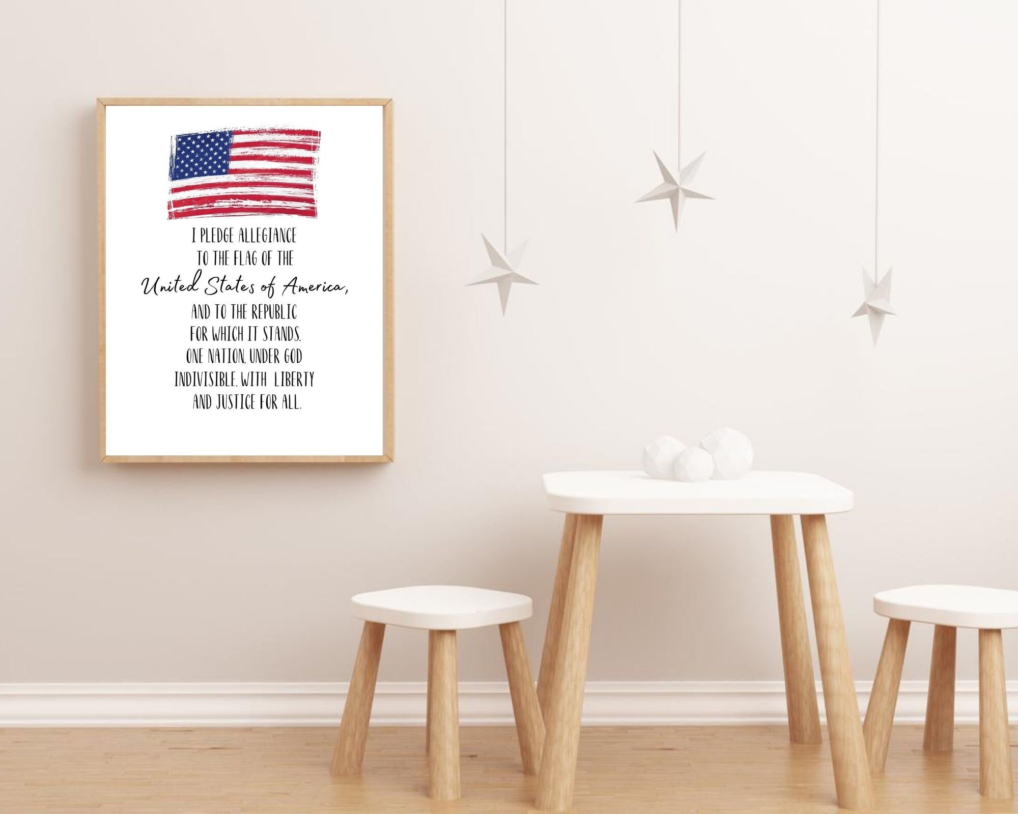 アメリカの忠誠の誓いと国旗のアートを印刷可能 - Etsy 日本
