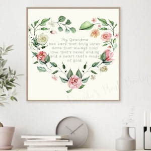 Grandma Quote Print, Grandma Gift, Instant Download, Printable Wall Art ...