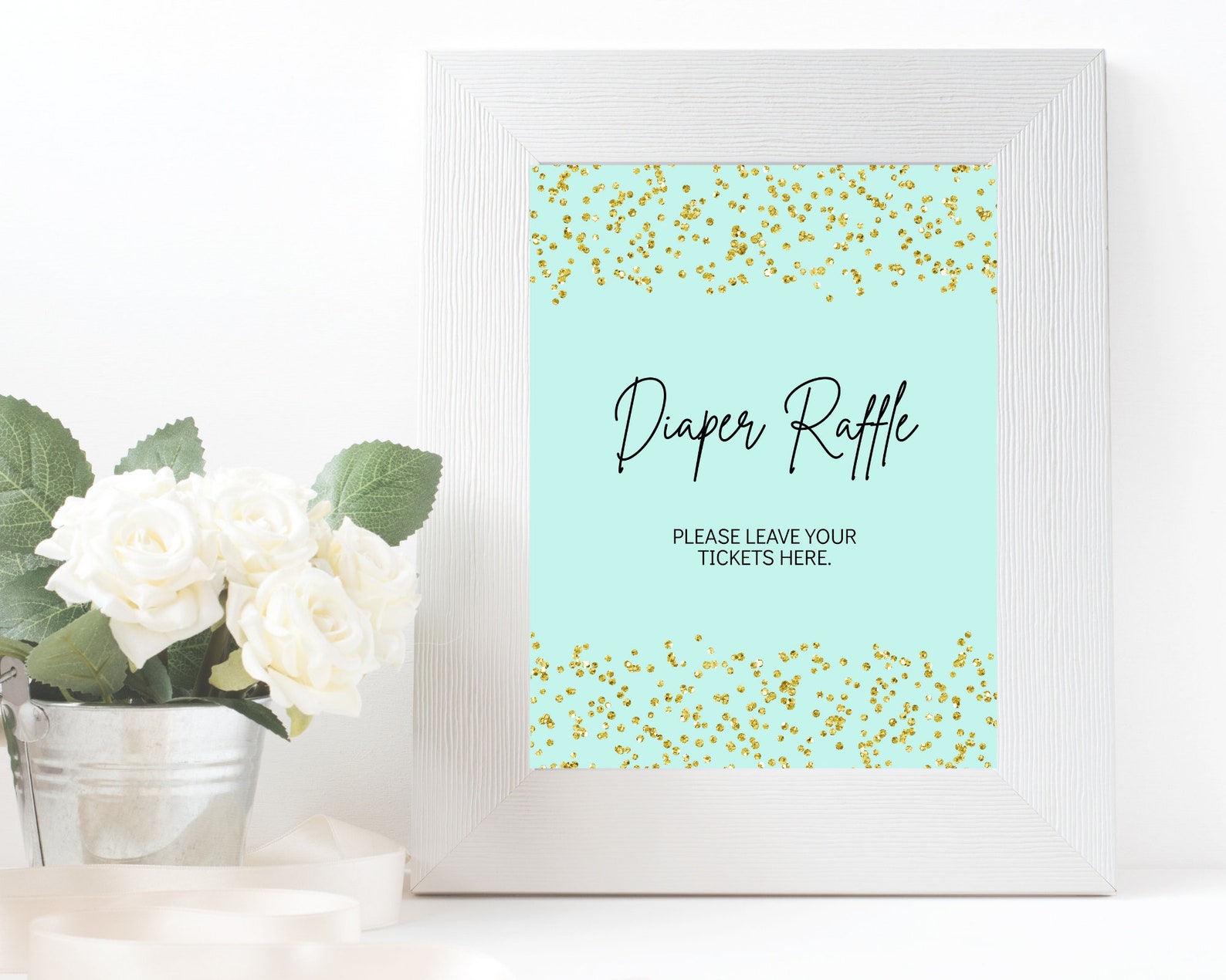 Sparkle in Her Eye Baby Shower Diaper Raffle Sign and Ticket - Etsy