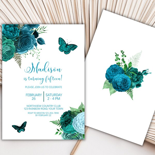 Invitation Turquoise Etsy Invitation Turquoise Etsy