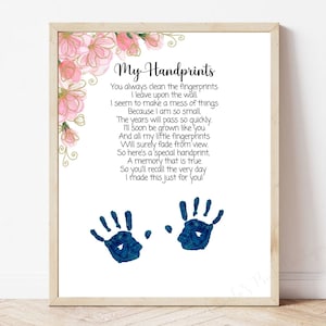 My Handprints Poem/ Handprint Art / Keepsake Craft / Baby Toddler Child ...