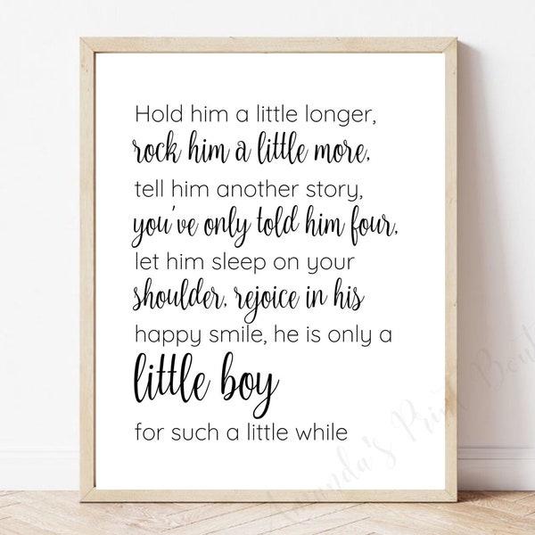 Hold Him a Little - Etsy
