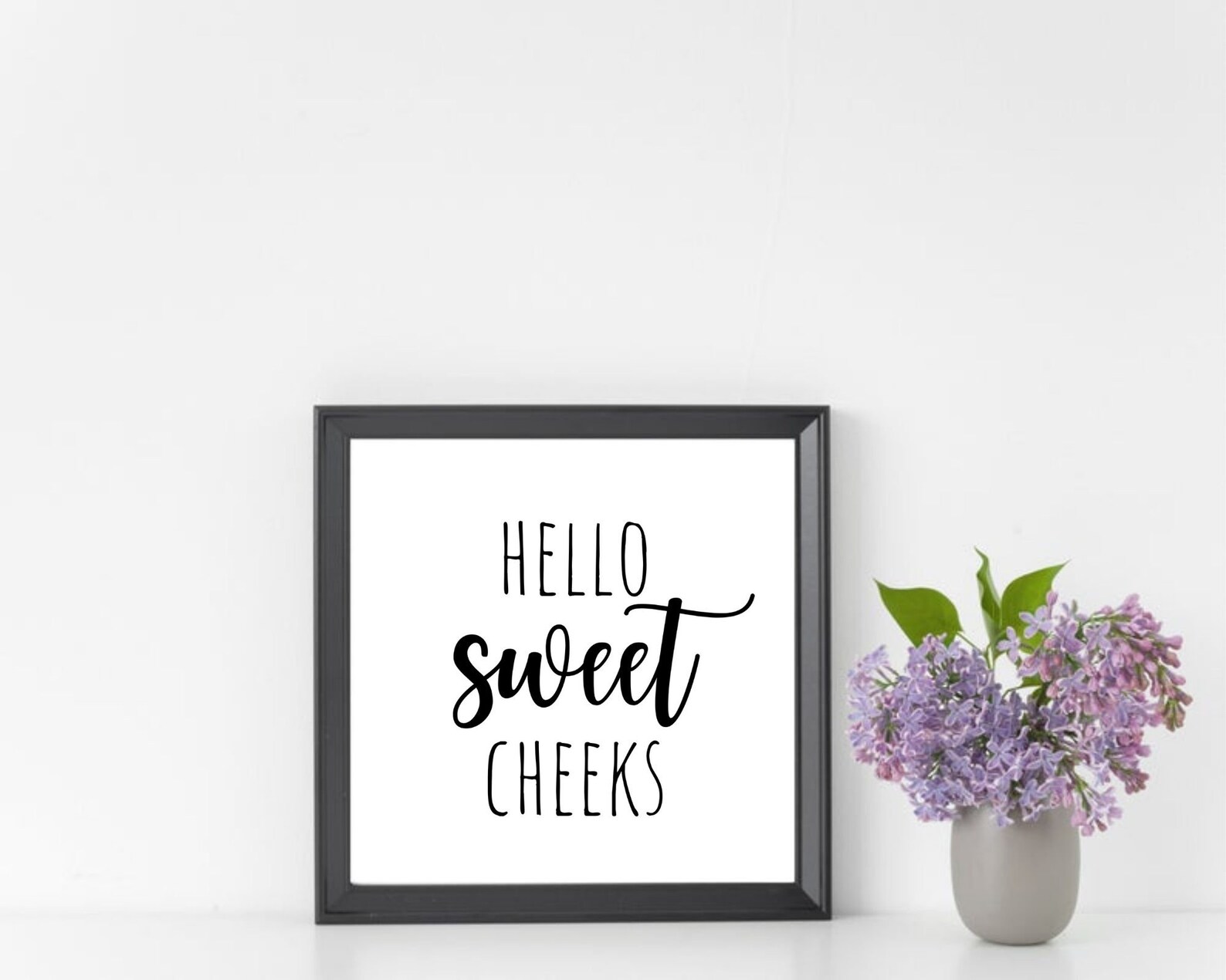Hello Sweet Cheeks Printable Sign Nursery Decor Bathroom Etsy