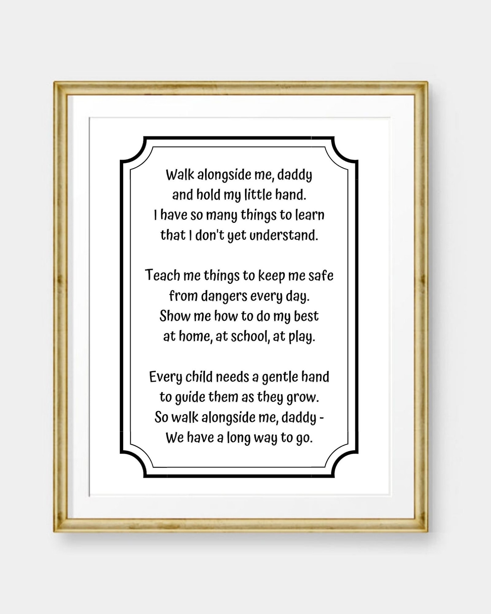 Father's Day Poem Print, Daddy and Me Art (digital Download) - Etsy