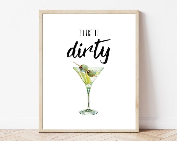 A vintage-style illustration of a martini glass with a quote overlay in elegant script