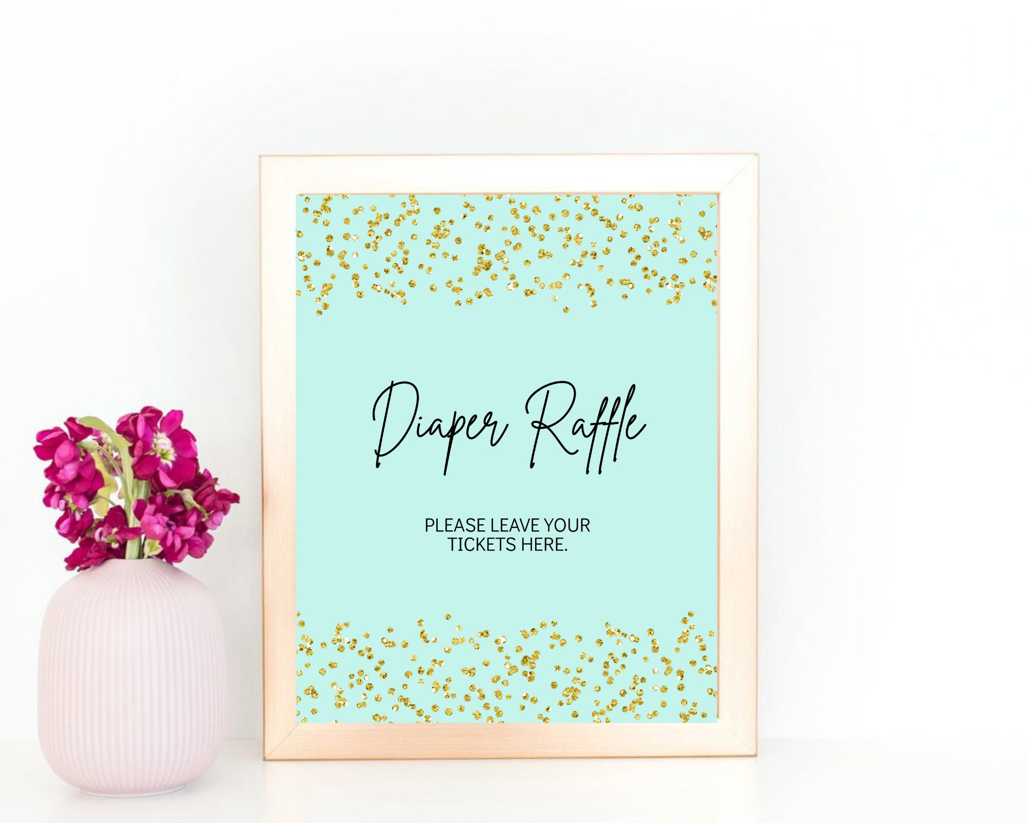 Sparkle in Her Eye Baby Shower Diaper Raffle Sign and Ticket - Etsy