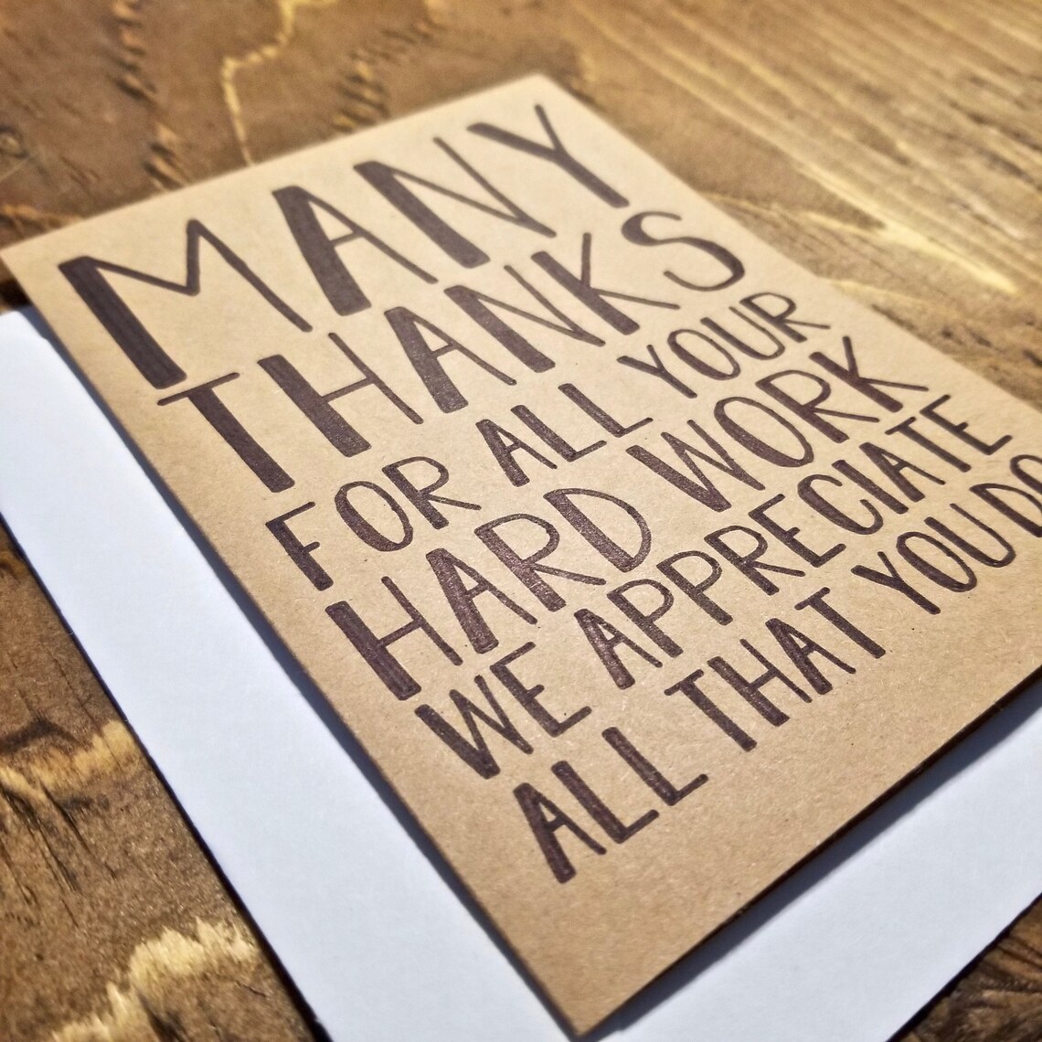 Many Thanks for all you do Thank you card Blank Card Etsy