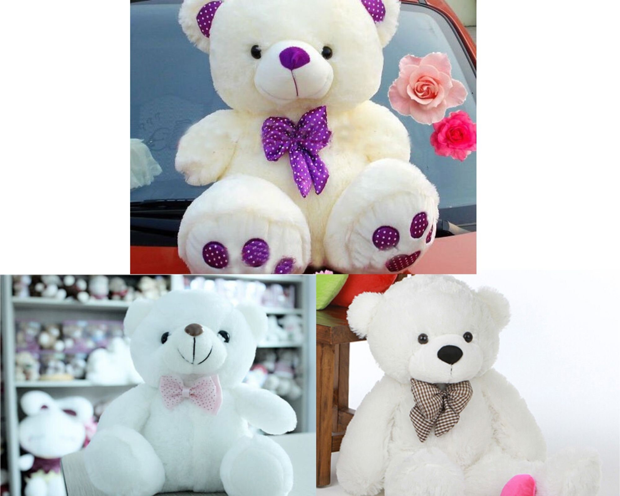 Eco White Teddy Bear 16 Inch/40cm Build Your Own Teddy Bear Making Kit 