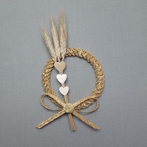 Woven wheat lucky charm. Wedding gift. Wheat wedding gift. Customizable.