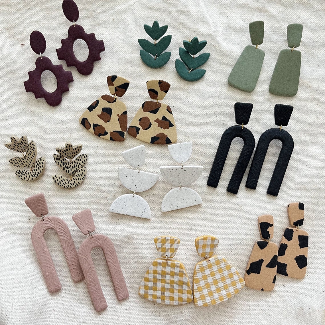 Clearance CLAY EARRINGS Inventory Clean Out Sale Etsy