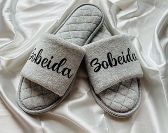 Personalized Slippers Women, Personalized Slippers, Personalized Gifts, Personalized Women Slippers