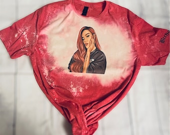 Karol G &#39;La Bichota&#39; T-Shirt: Red Hair, Tie-Dye Bleach