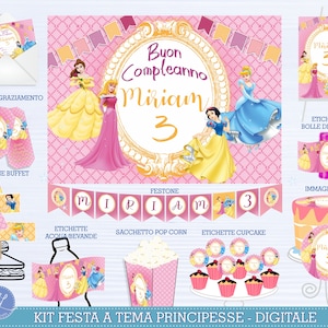 PRINCIPESSE DISNEY- Kit completo compleanno principessa
