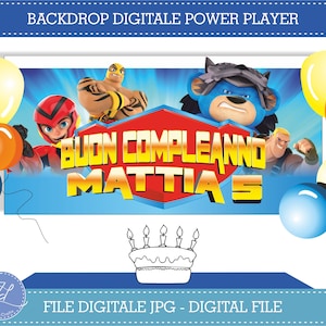 POWER PLAYERS - POSTER Compleanno - Digitale