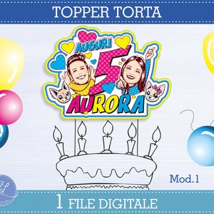 Me Against You CAKE TOPPER - DIGITALE Datei
