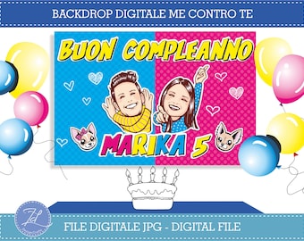 ME CONTRO TE Digital Poster compleanno Personalizzato poster Digitale -   Italia