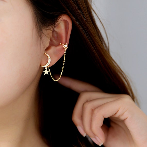 Moon on sale ear cuff