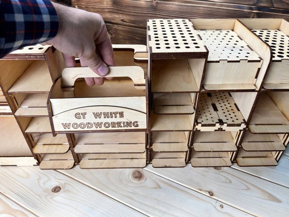 Wooden Tool Organizer Holder Tool Rack Drill Organizer Cutter Holder Garage Gear Workbench Tool Cabinet Fathers Day Gift Etsy UK