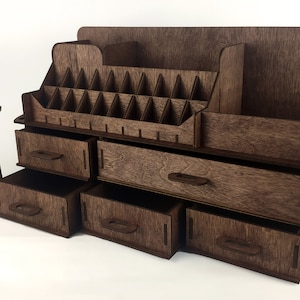 makeup organizer / wooden make up organizer / vanity makeup storage / wood perfume organizer / brush lipstick holder / women's organizer