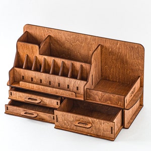 Makeup organizer / wooden make up organizer / vanity makeup storage / wood perfume organizer / brush lipstick holder