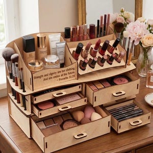 Makeup organizer wood