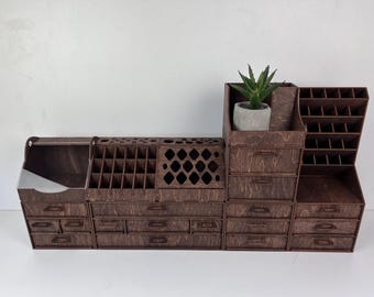 Plywood Makeup Organizer: Vanity Storage, Lipstick & Brush Holder