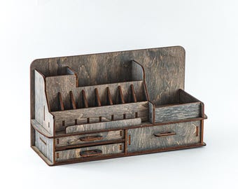 Plywood Makeup Organizer: Vanity Storage with Drawers