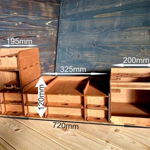 Module wooden art supplies organizer / makeup organizer / tools organizer