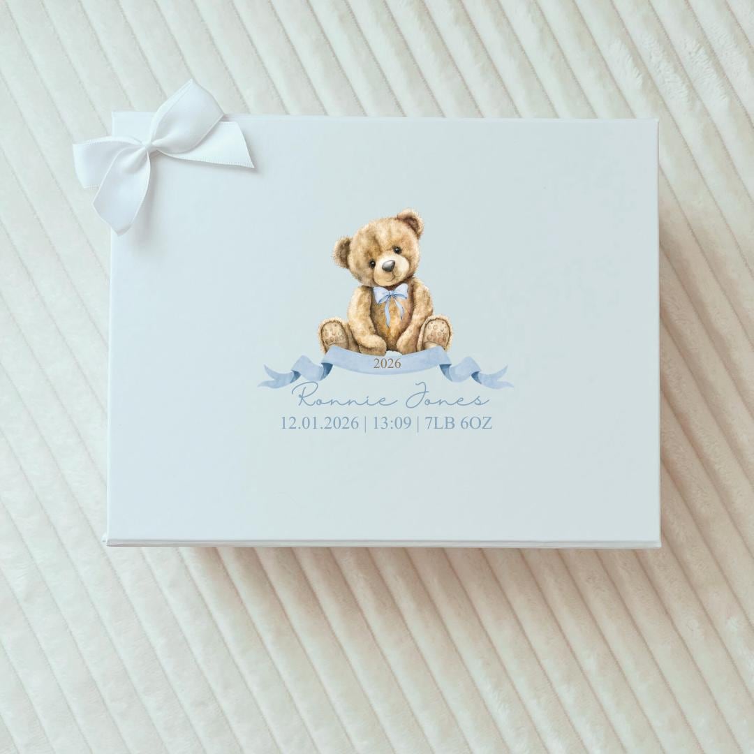 Personalized Teddy Bear Baby Gift Box - 2026 - Etsy