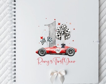 Personalized Racecar Scrapbook | Custom Kids Memory Book
