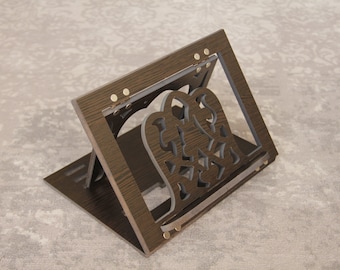 Atril de madera para libros, soporte para tabletas, soporte para libros, soporte de madera para el Corán, plegable, soporte para libros