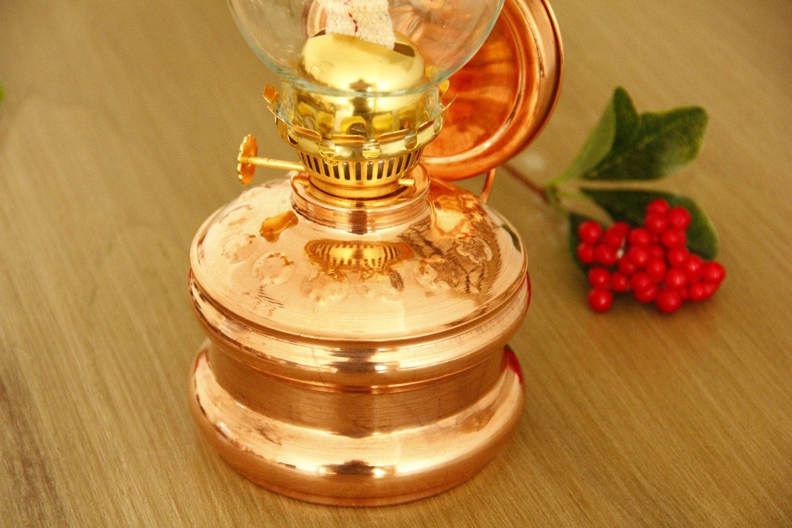 Vintage Oil Lamp Copper Oil Lamp Gas Lamp Pottery Oil Lamp Etsy