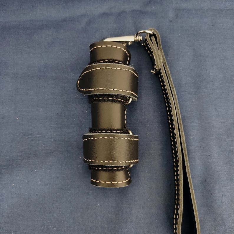 Handgjord handledsrem till käpp, läder, handledsrem till käpp, lädersnöre till käpp, handledsrem till käpp, käppsnöre Black