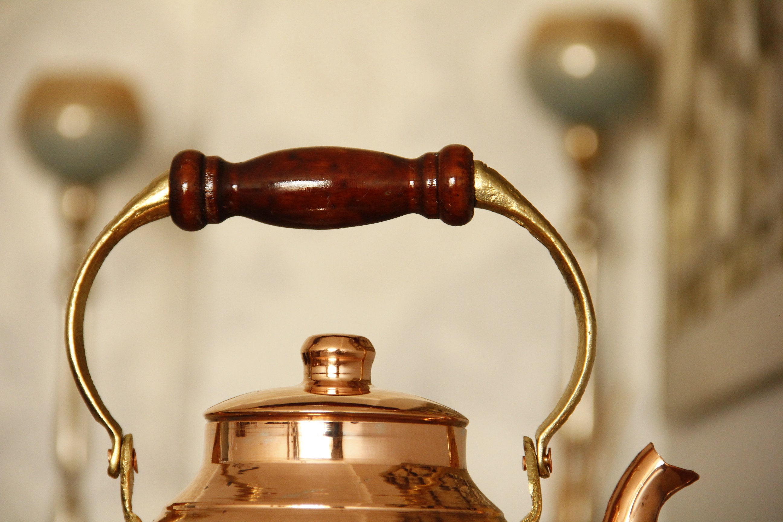 Handmade Copper Tea Kettle Stovetop Teapot Traditional Etsy