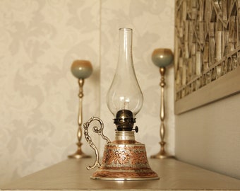 Lampe à huile en cuivre fabriquée à la main, lanterne à pétrole vintage, décoration d'intérieur