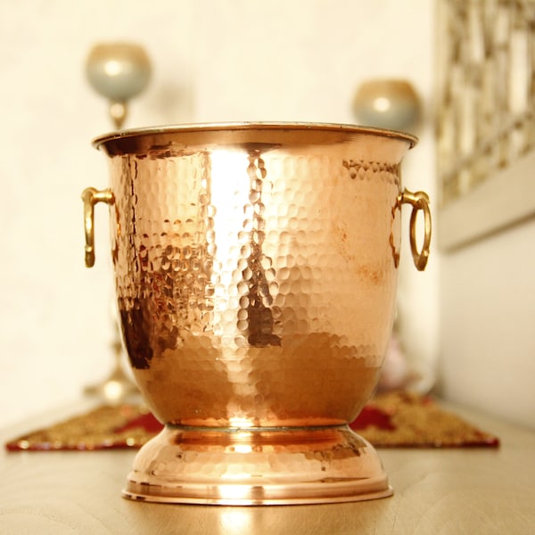 Handmade Wine Bucket, Champagne Bucket, Beverage Tub, Ice Bowl, Ice Bucket, Copper Bucket, Copper Bowl, Champagne Cooler, Flowerpot, Planter