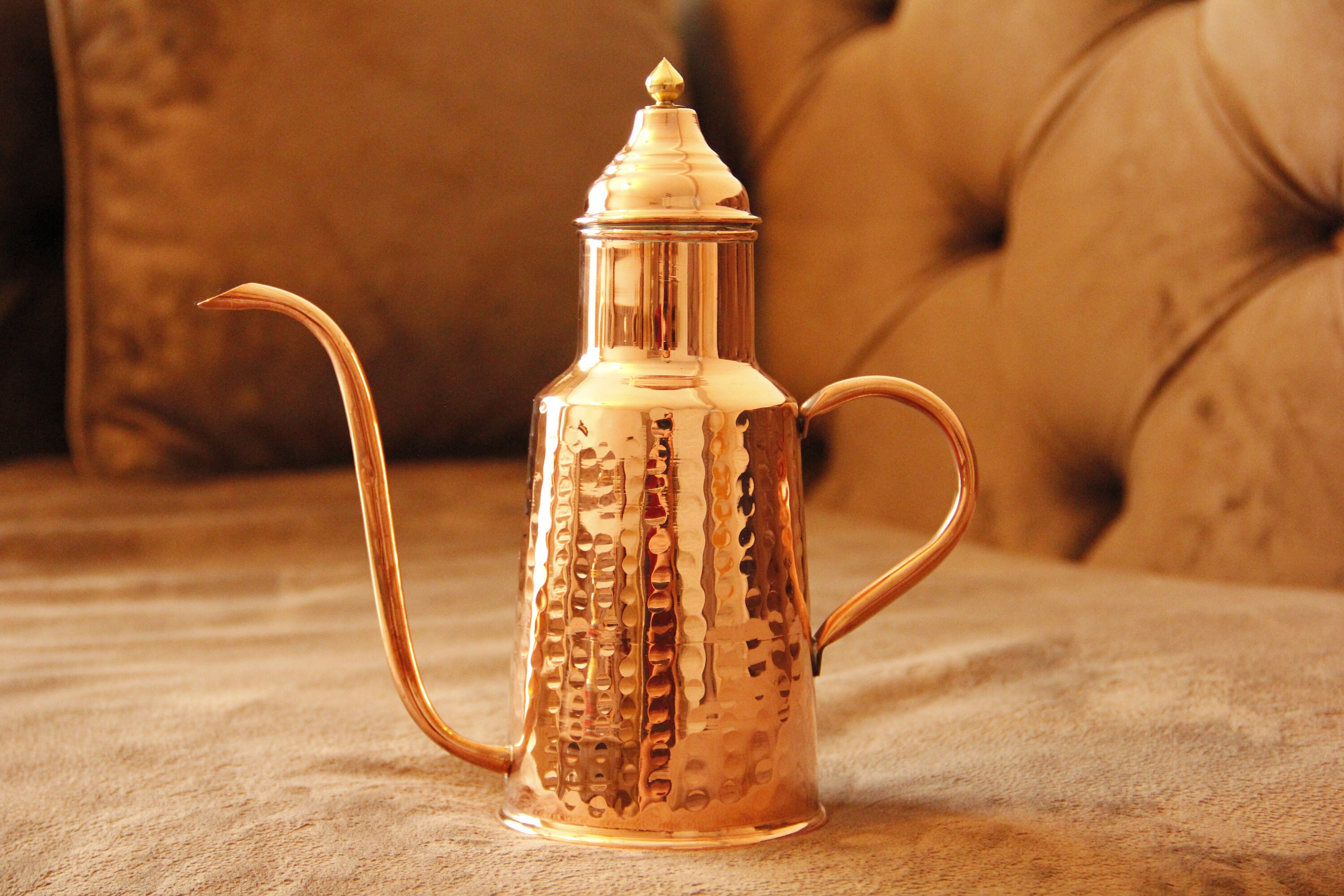 copper olive oil bottle