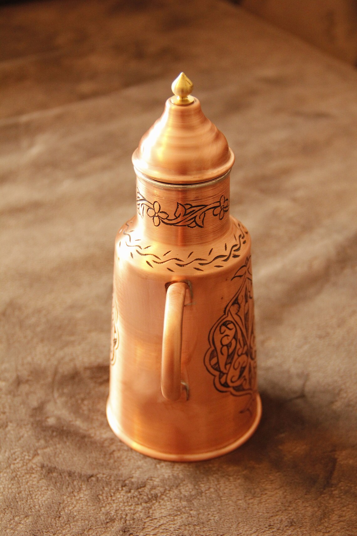 copper olive oil bottle