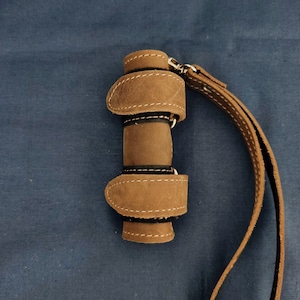 Handgjord handledsrem till käpp, läder, handledsrem till käpp, lädersnöre till käpp, handledsrem till käpp, käppsnöre Brown