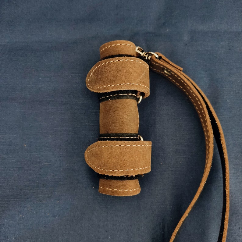 Handgjord handledsrem till käpp, läder, handledsrem till käpp, lädersnöre till käpp, handledsrem till käpp, käppsnöre Brown