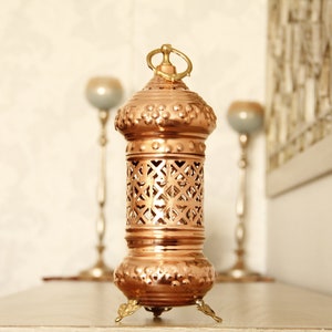 Handmade Copper Lantern, Candle Holder, Vintage Lantern,  Candle Lantern, Incense Burner, Incense Holder
