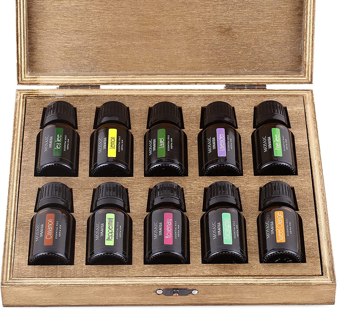 Mosaic Essential Oils Set, 10 Pack, Aromatherapy Essential Oils for  Diffusers, Home, Massage, Candle & Soaps, Skin Care, 10ml Each 