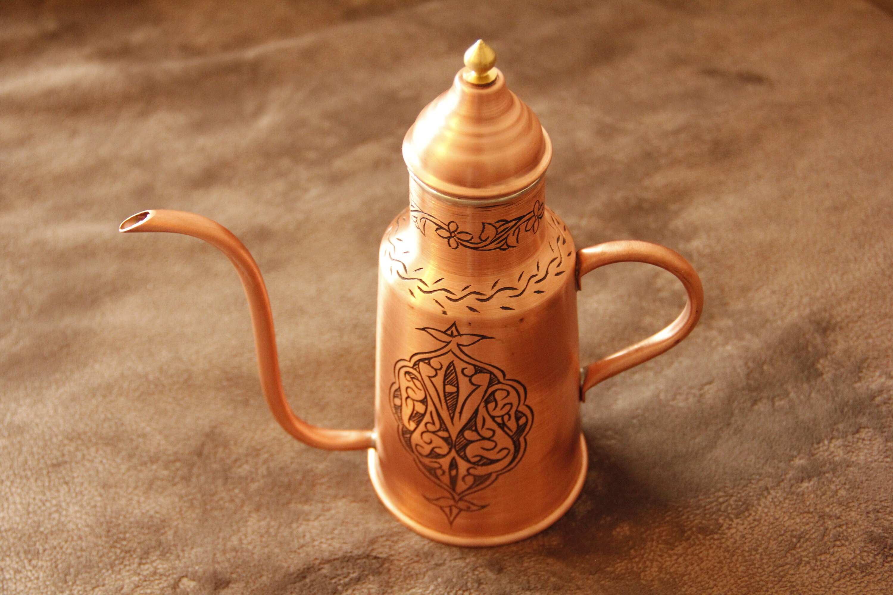 copper olive oil bottle
