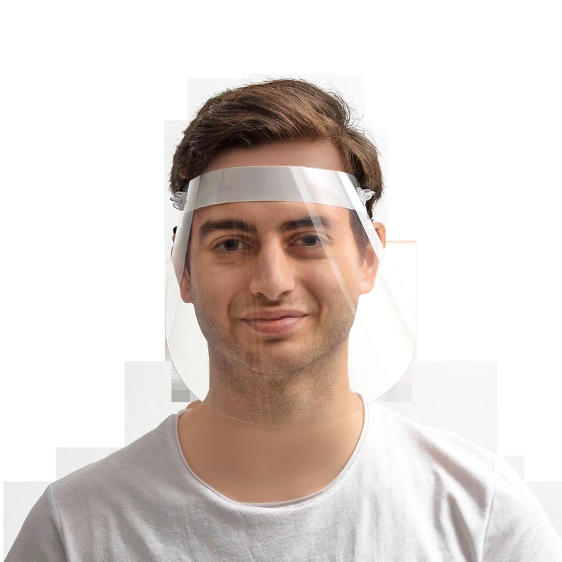 Reusable Clear Face Shield Guard Protector Clear Vision Etsy