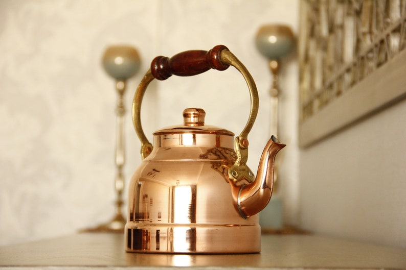 Handmade Copper Tea Kettle Stovetop Teapot Traditional Etsy