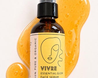 Vivre Essential Glow Face Serum, Organic, Anti-Aging, Hydrating, Vegan (2 fl oz)