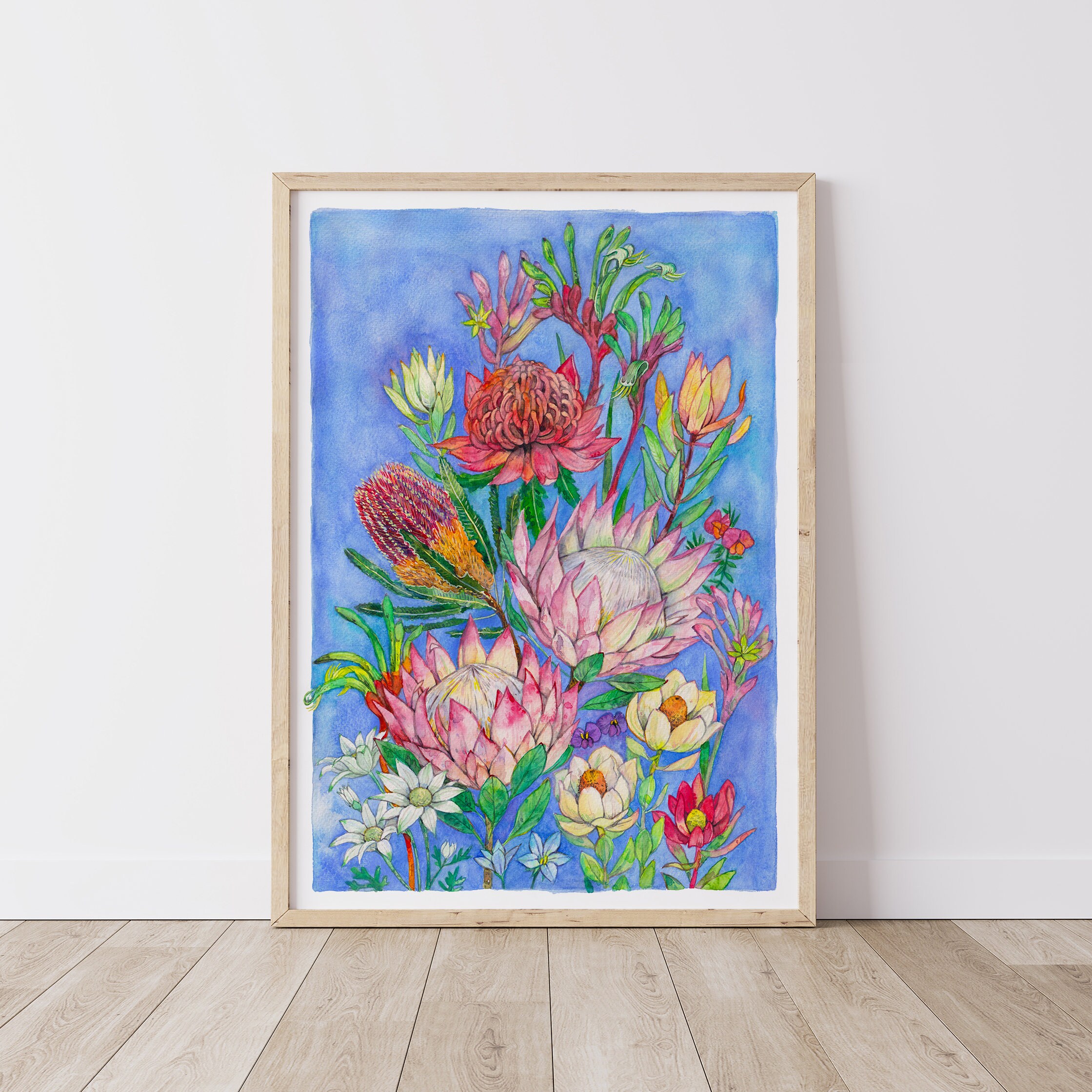 Australian Native Plants Art Watercolour Art Print Wall Art Etsy